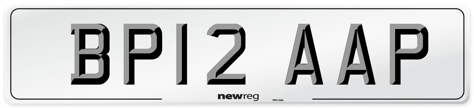 BP12 AAP Number Plate from New Reg